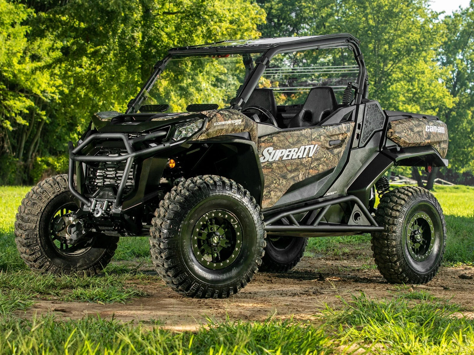 SuperATV Tree Kicker Nerf Bars for Can-Am Commander 1000 (2021–2023) - Black