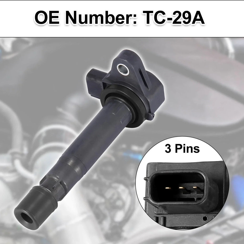 4 x Car Ignition Coils for Honda (TC-29A) - Durable Plastic & Metal Components