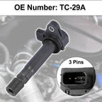 4 x Car Ignition Coils for Honda (TC-29A) - Durable Plastic & Metal Components