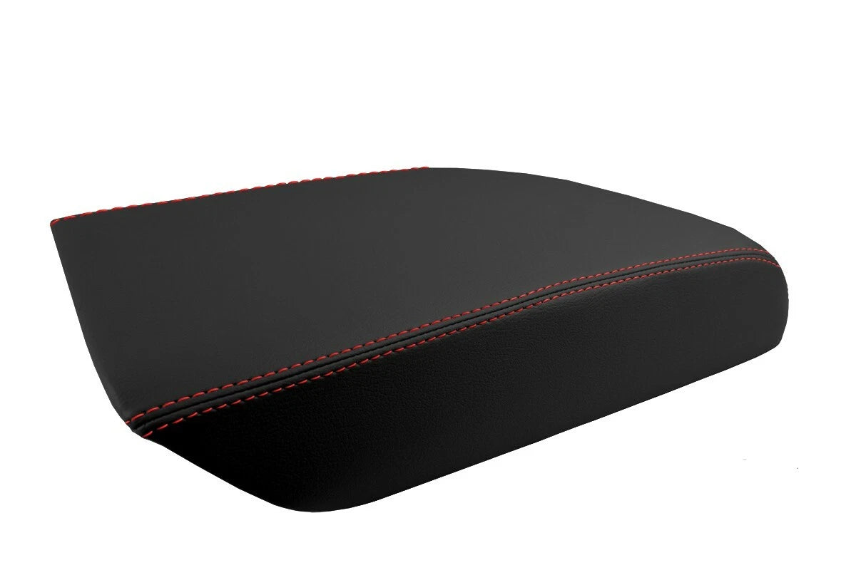 Console Lid Pull Over Cover for Toyota Sequoia (2008–2022) Red Stitch