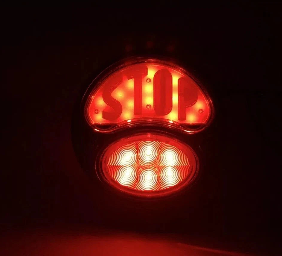 LED Tail Lights w/ Stop Lens Pair for 1928-1931 Ford Model A (Driver/Passenger)