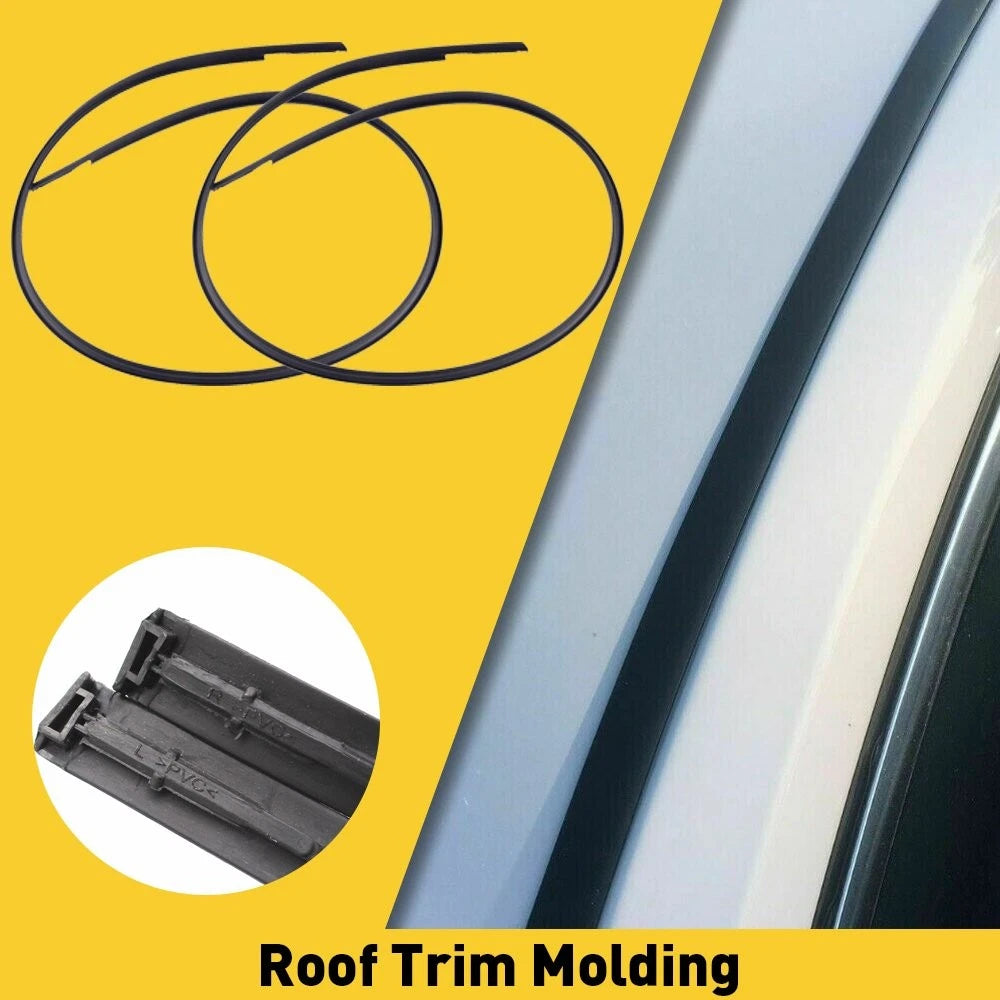 Set of 2 Black Roof Trim Molding Kit for Toyota Camry (2007–2011)