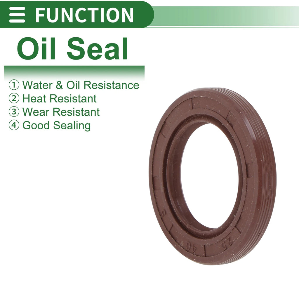 Set of 5 Oil Seal FKM Rubber 25x40x5mm for Automotive Applications