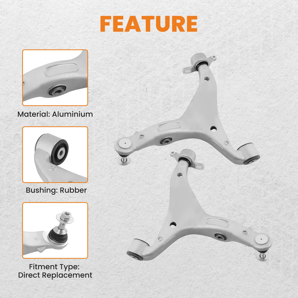 Set of 2 Front Lower Control Arms for Dodge Durango Jeep Grand Cherokee (2016–2024)