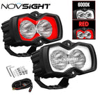 2X 4.5" LED Pod Work Flood Lights for Jeep SUV (Off Road)