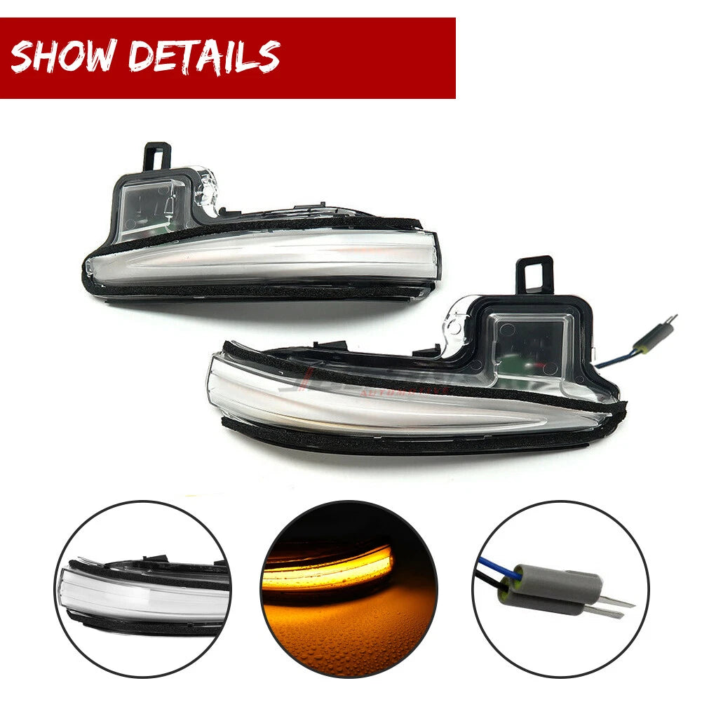 Amber Sequential LED Side Mirror Signal Lights for Toyota Alphard Vellfire
