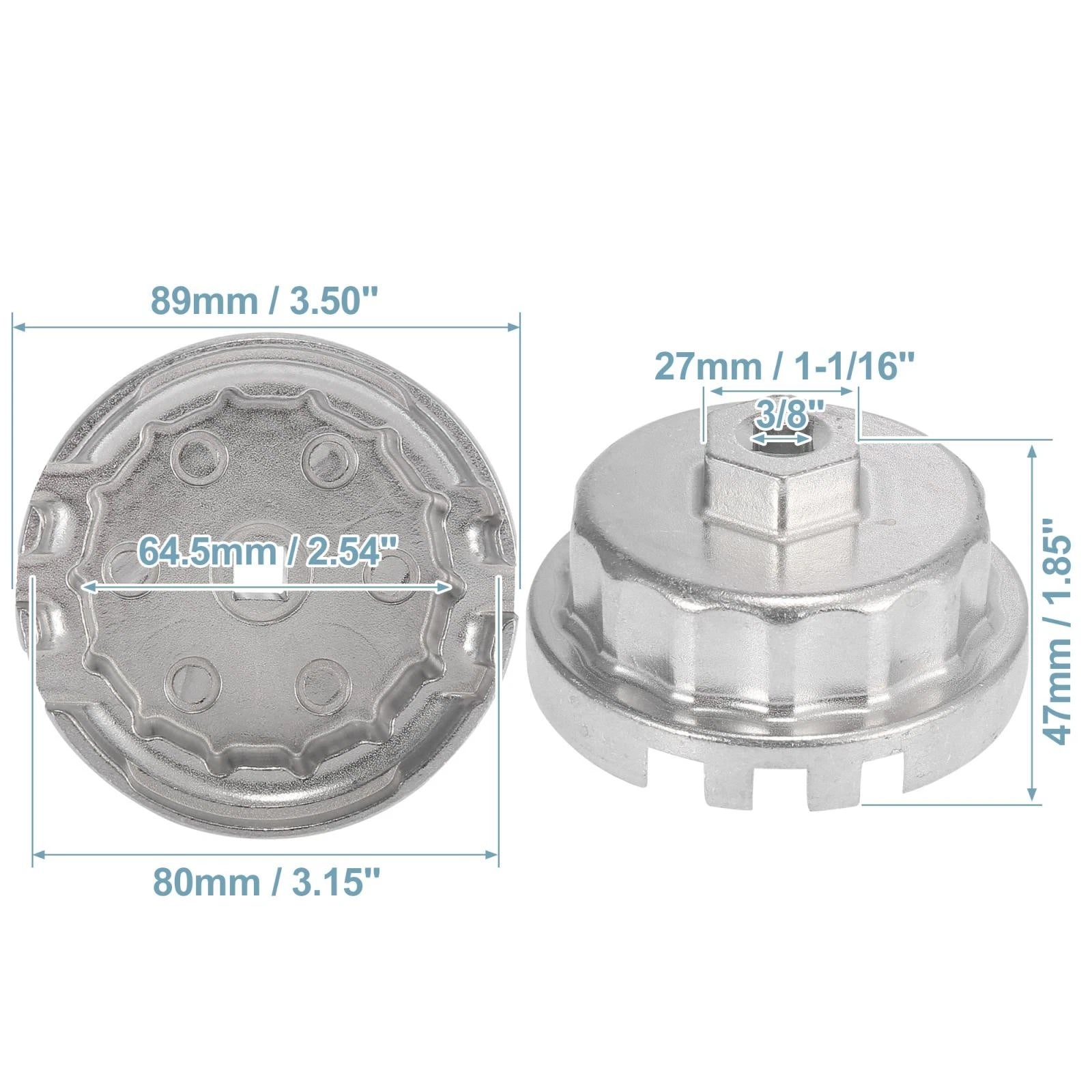 Oil Filter Wrench 14 Flutes 4 Slots 64.5mm for Toyota 