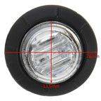 White LED Button Marker Light 4x 12V/24V for Car/Truck/Trailer