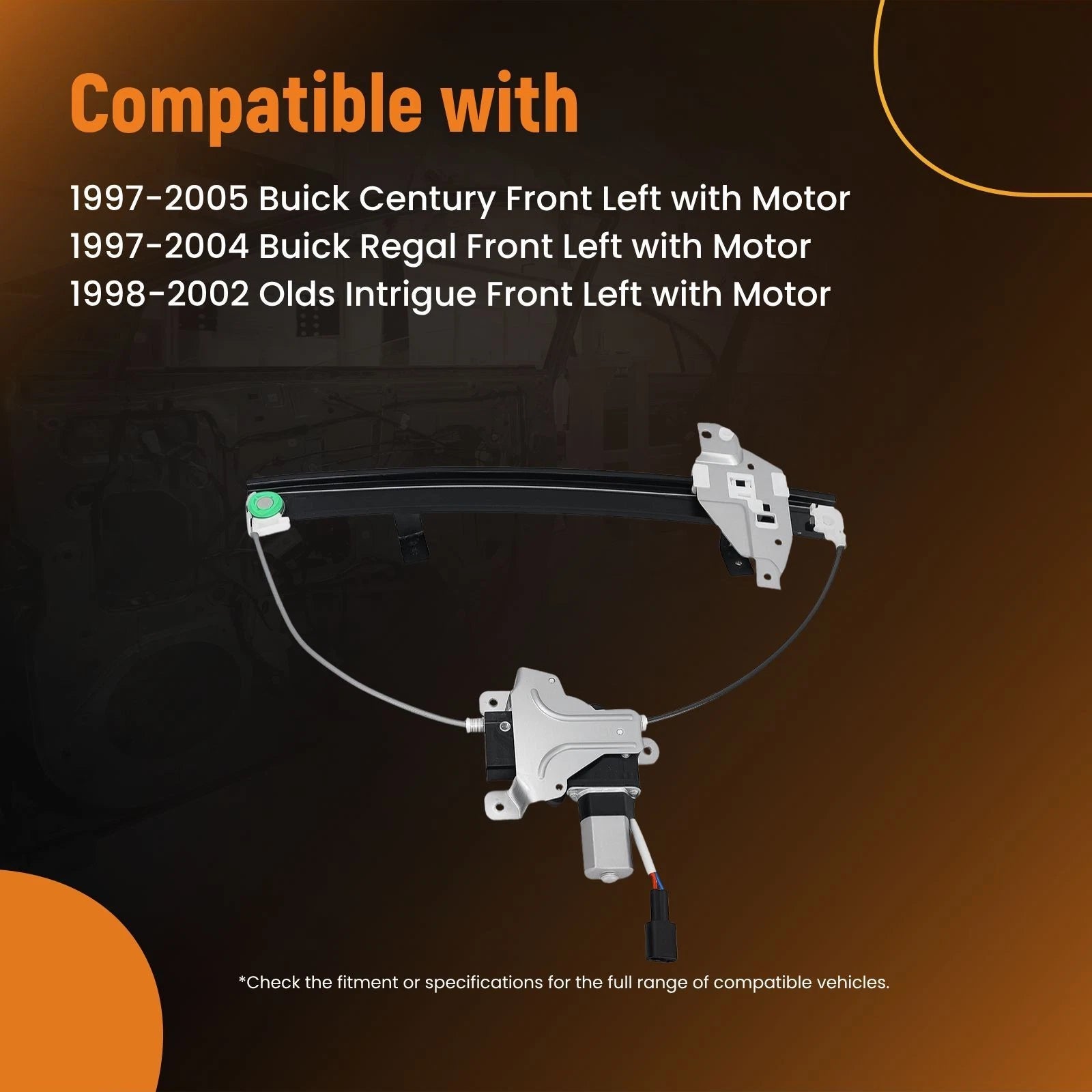 Front Left Power Window Regulator for Buick Century Regal (1997-2005)
