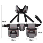 Adjustable Electrician Tool Bag with Suspenders & Pouches for Electricians