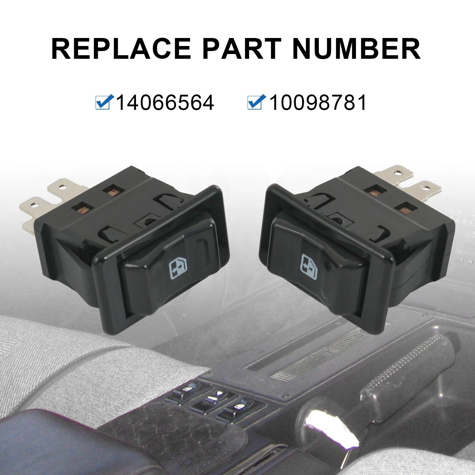 Set of 2 Power Window Switches for Camaro Z28 IROC-Z RS (1982–1989)