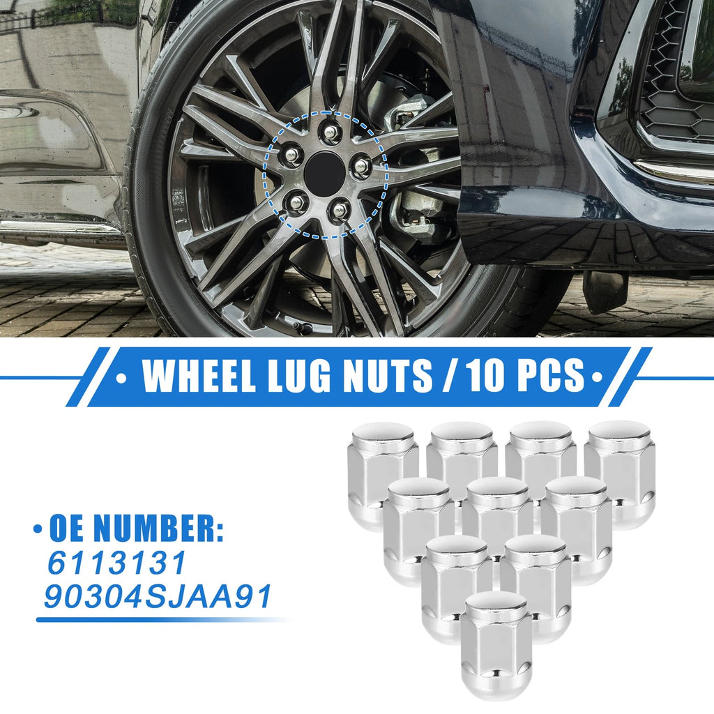 10 Pcs M14 x 1.5 Wheel Lug Nuts for Honda Civic (2017–2021) No. 90304SJAA91