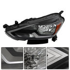 Driver Left Side Projector Headlight for Nissan Sentra (2016–2018) Chrome Halogen