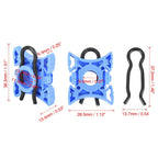 4 x 11.5mm Window Regulator Sliding Pivot Clips Blue for BMW E32 (1986-1994)