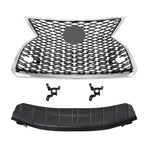 Front Upper Grille Assembly for Lexus RX350 RX450h (2020-2022) Chrome Black