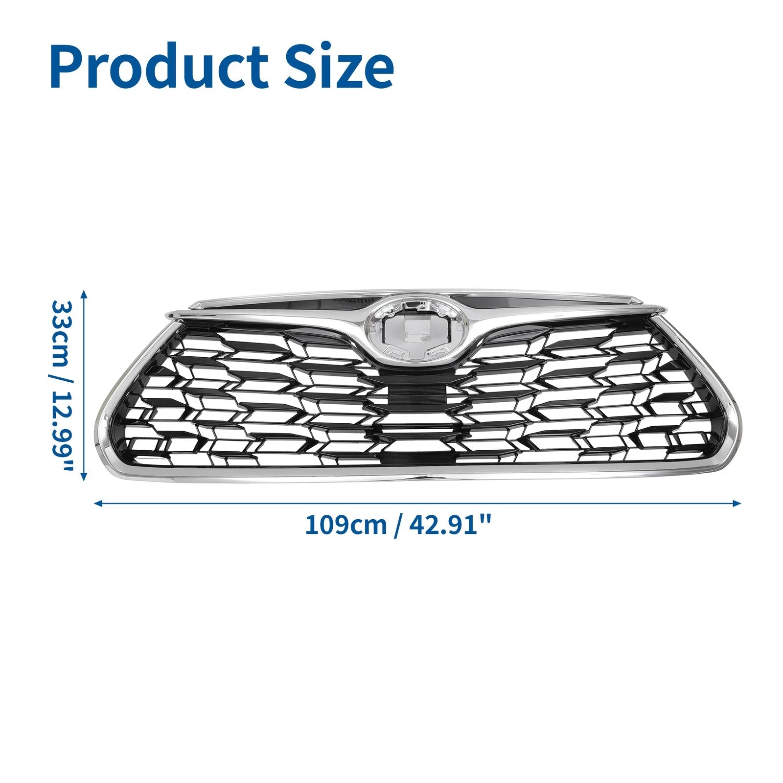 Front Hood Bumper Grille Grill for Toyota Highlander (2020–2022) No.531010E370