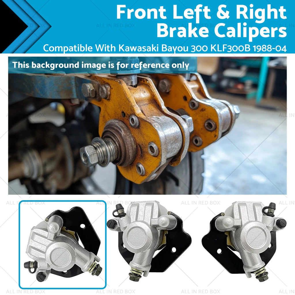 Set of 2 Brake Calipers for Kawasaki Bayou 300 KLF300B (1988–2004)