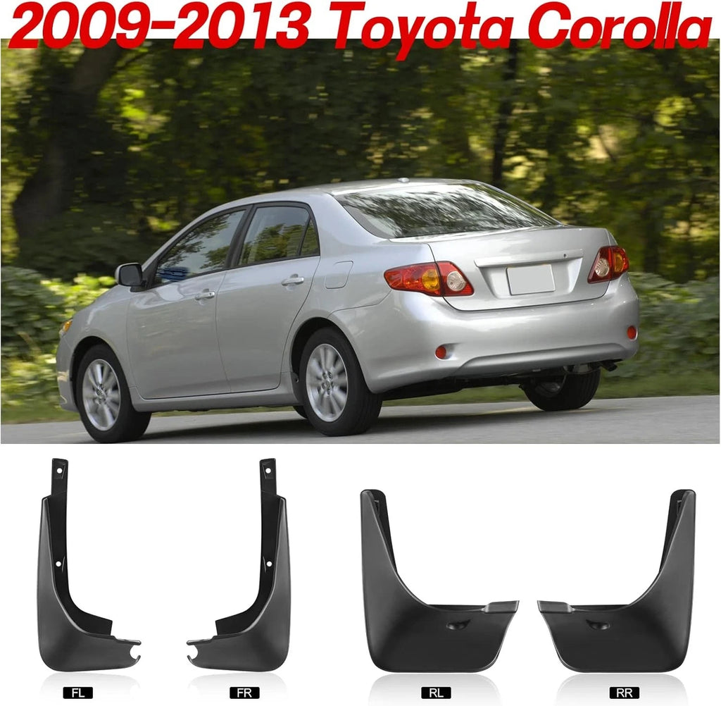 Mud Flaps Splash Guards Front & Rear for Toyota Corolla (2007-2013)