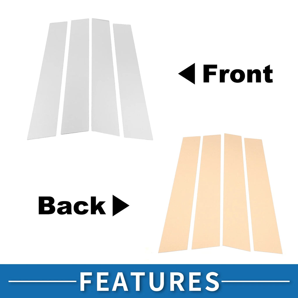 Set of 4 Door Pillar Window Trim for Volkswagen Tiguan (2009–2015) Chrome