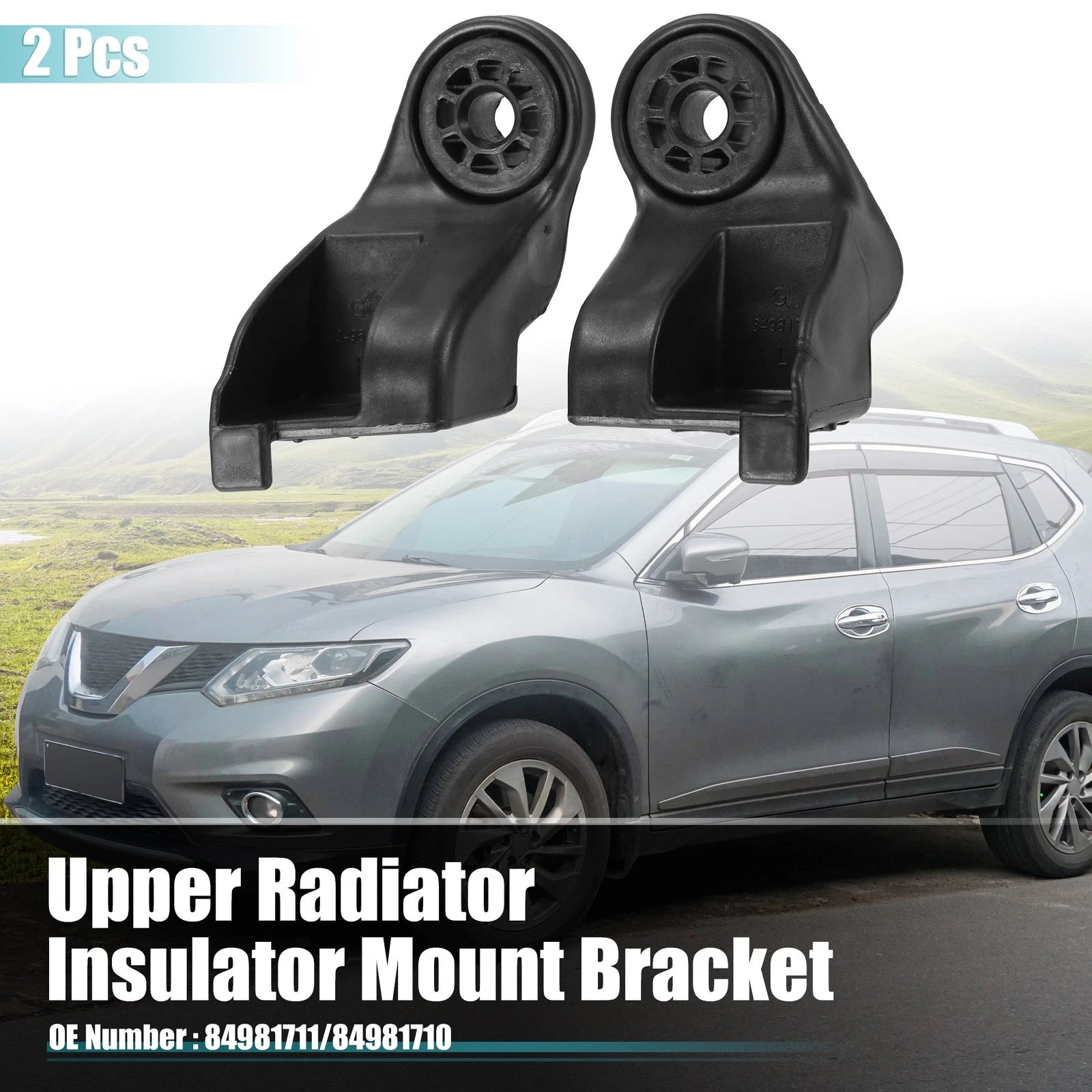 2X Upper Radiator Insulator Mount Bracket for GMC Terrain (2018–2021) No.84981711