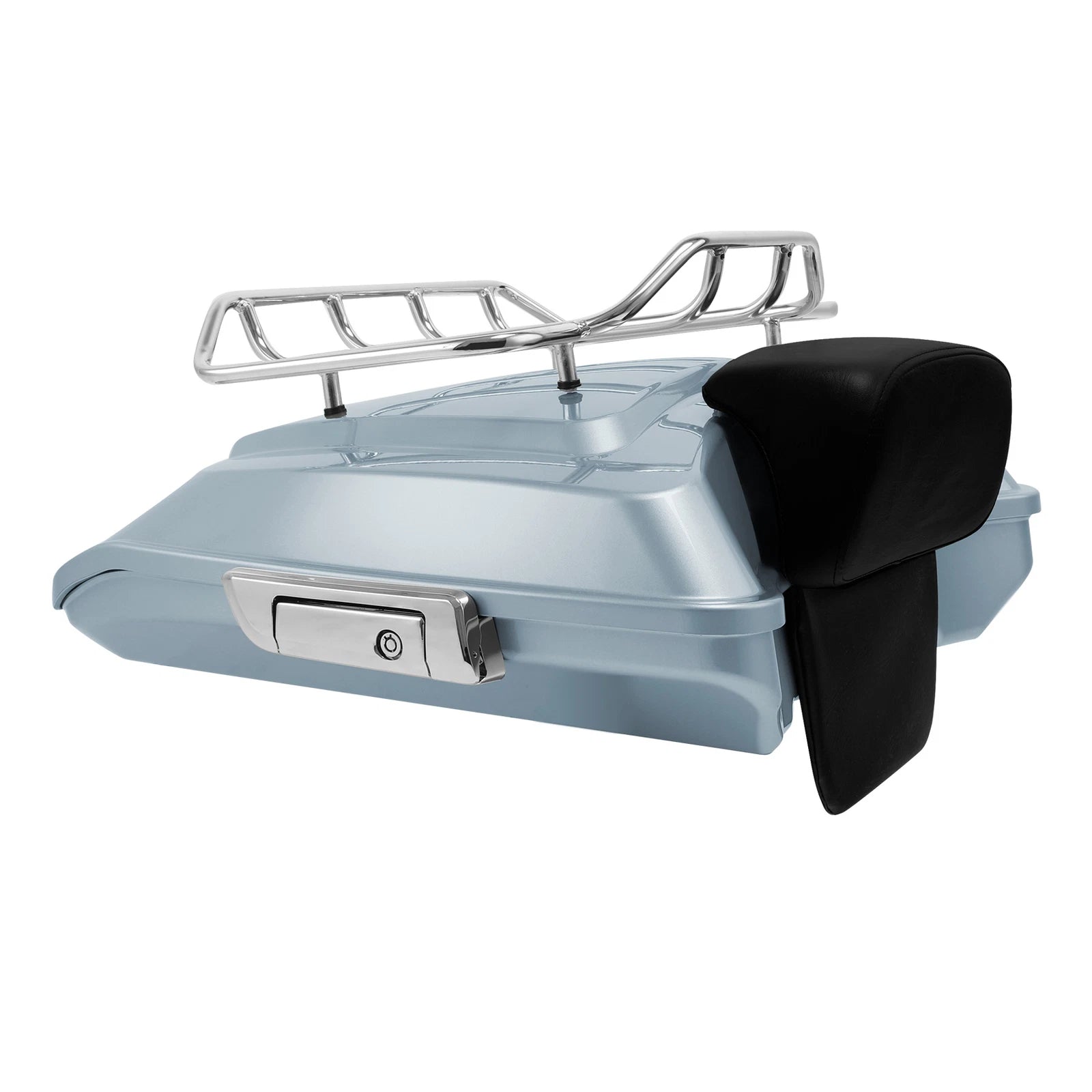 Silver Razor Trunk Backrest Rack for Harley Touring Road King (2014–2024)