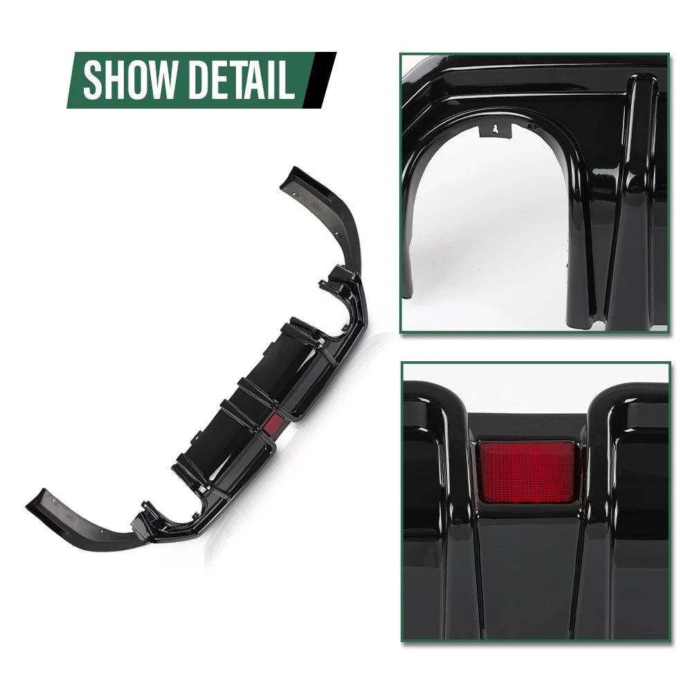 Rear Lip Diffuser Body Kit with LED Light for Honda Civic (2016–2021)