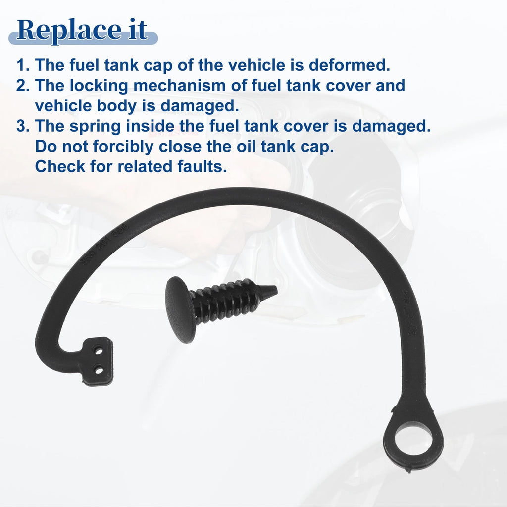 2X Fuel Tank Cap Tether Curved for VW Beetle (1998–2001) No. 1H0201553B