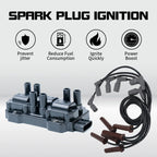 Set of 6 Ignition Coil & Spark Plug Wires for Chevrolet Pontiac 4.3L V6 (1996–2005)
