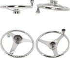 3 Spoke Stainless Steel Steering Wheel for Marine Boat (13.5 Inch)