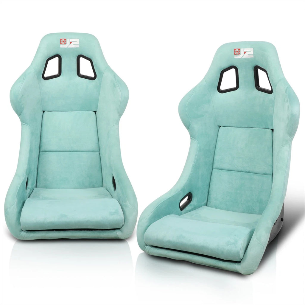 Pair of J2 Large Fiberglass Racing Bucket Seats for Universal Fit (No Year)