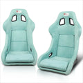 Pair of J2 Large Fiberglass Racing Bucket Seats for Universal Fit (No Year)