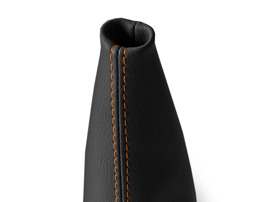 E Brake Boot for Ford Mustang (2015–2020) Black with Orange Stitch