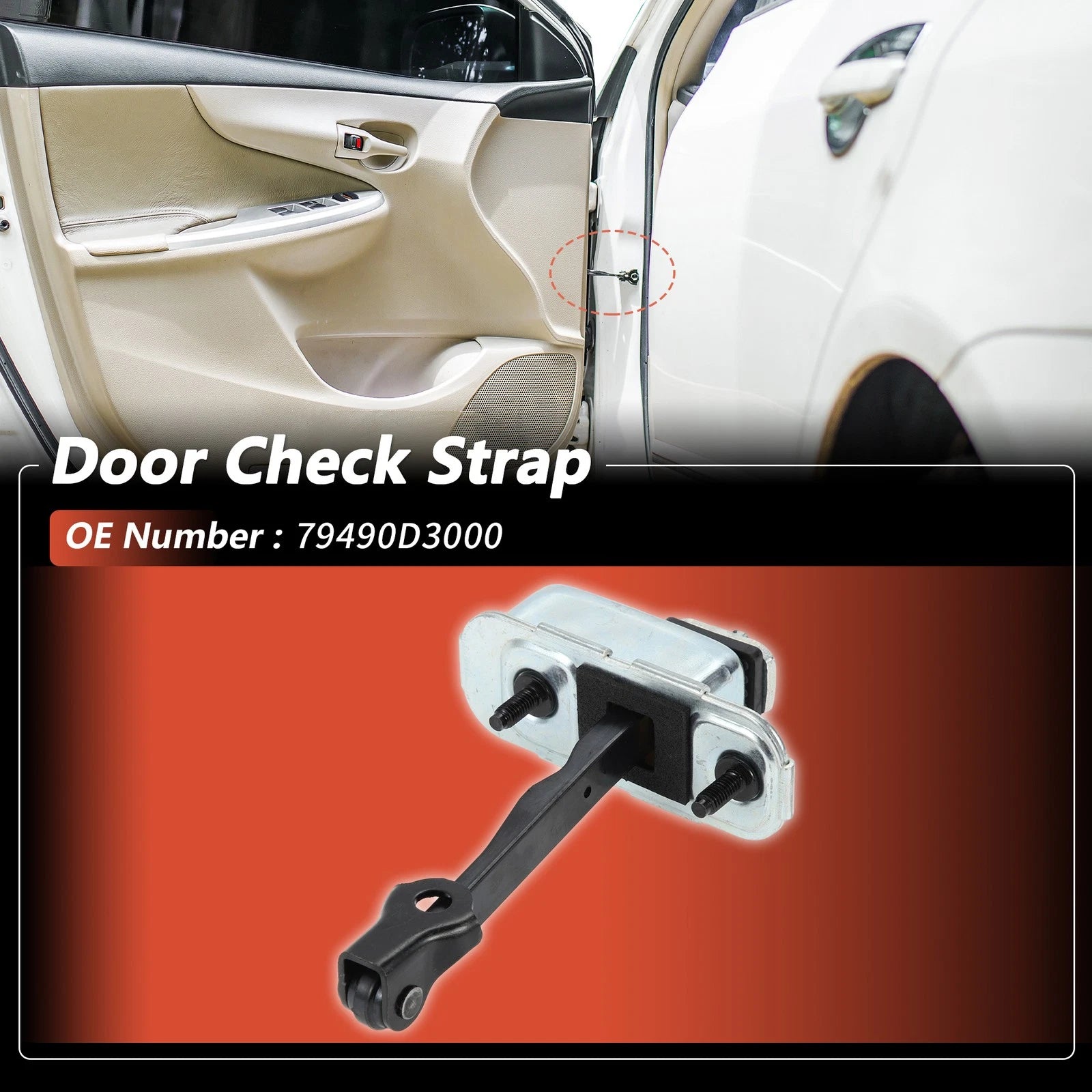 Rear Right Door Check Strap for Hyundai Tucson (2016–2021) No.79490D3000