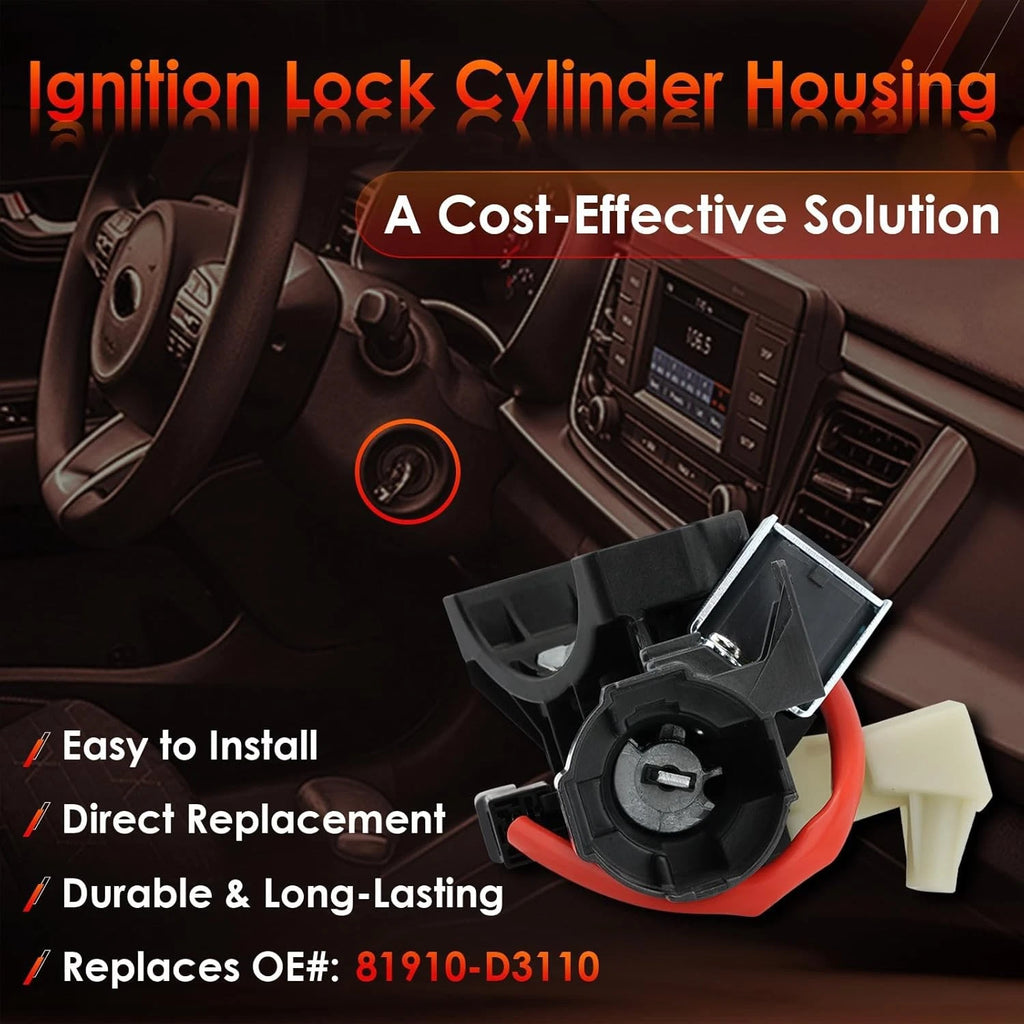 Ignition Lock Switch Cylinder for Hyundai Tucson Veloster Kia Rio (2016-2022)