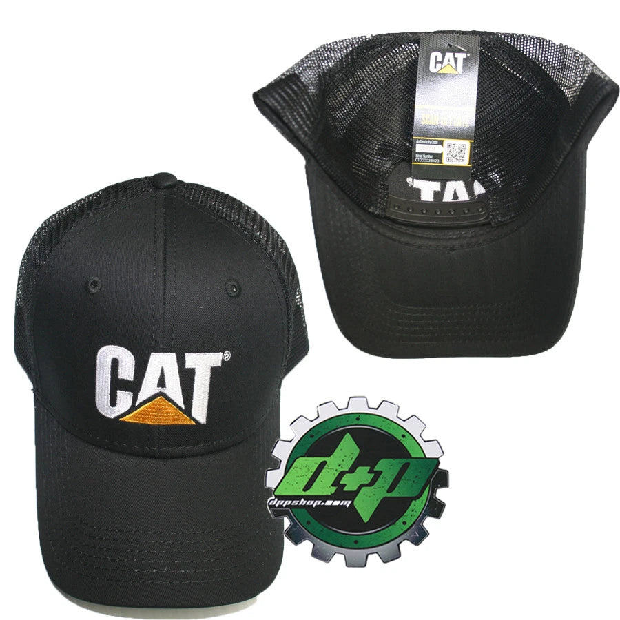 Caterpillar Trucker Hat Black Mesh Cap for Trucks (CAT Logo)