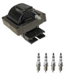 Set of 4 NGK HEI Ignition Coils & Iridium IX Spark Plugs for Mazda 626 MX-6 (1992–1997)