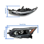 Headlight for Nissan Rogue Sport (2020–2022) Halogen Left Side Black