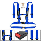 2X 4 Point Racing Seat Belt for CanAm X3, YXZ UTV (Blue, 2" Padding)