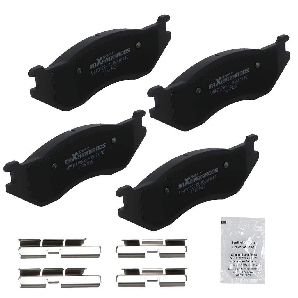 Set of 4 Front Brake Pads for Dodge Ram 1500 (2002–2005) D966 P-966