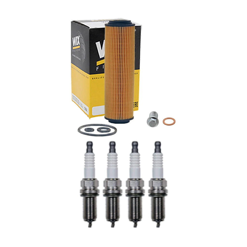 Wix Engine Oil Filter & Denso Spark Plug Kit for Mercedes W203 C230 (2001–2007)