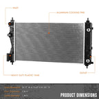 Aluminum Cooling Radiator DPI-13587 for Chevy Impala/Buick Regal (2013–2019)