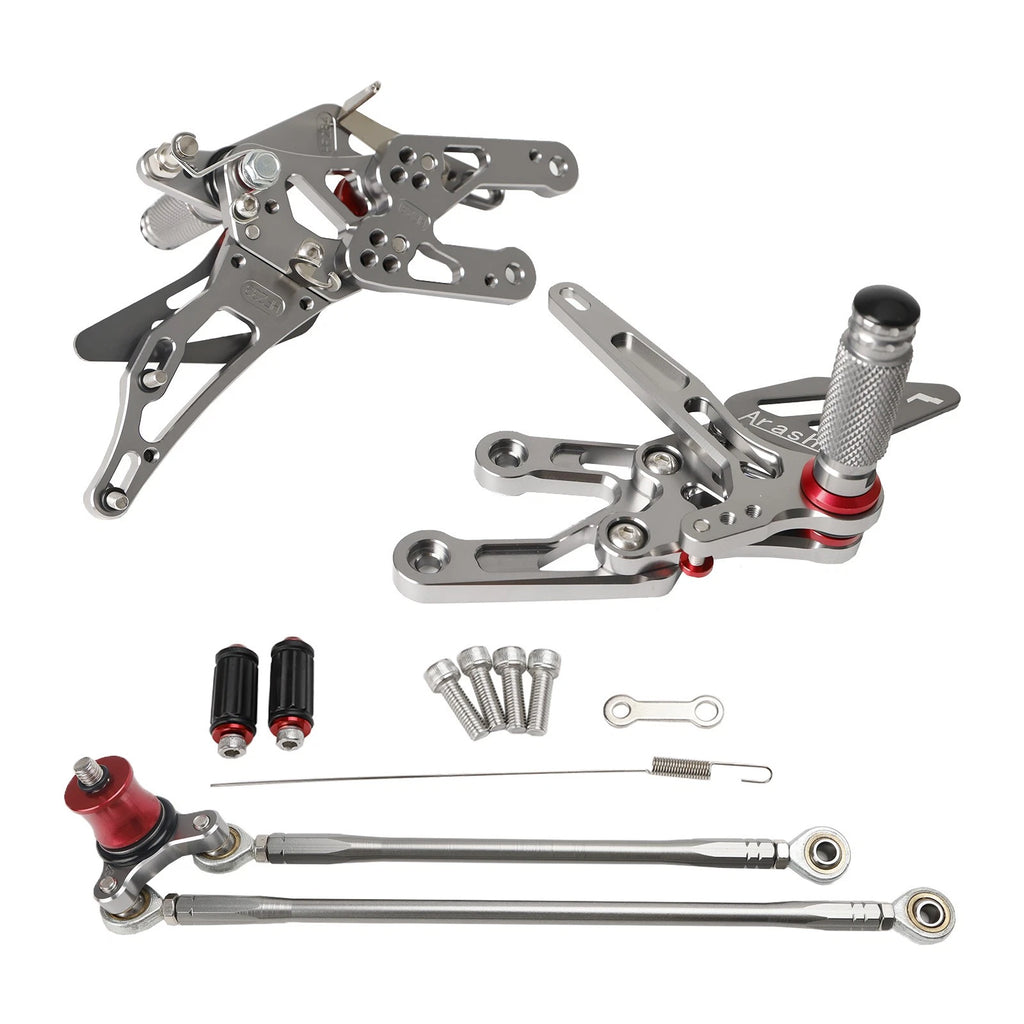 Racing Gray Rear Sets Footpegs for Honda CBR600RR (2003–2006)