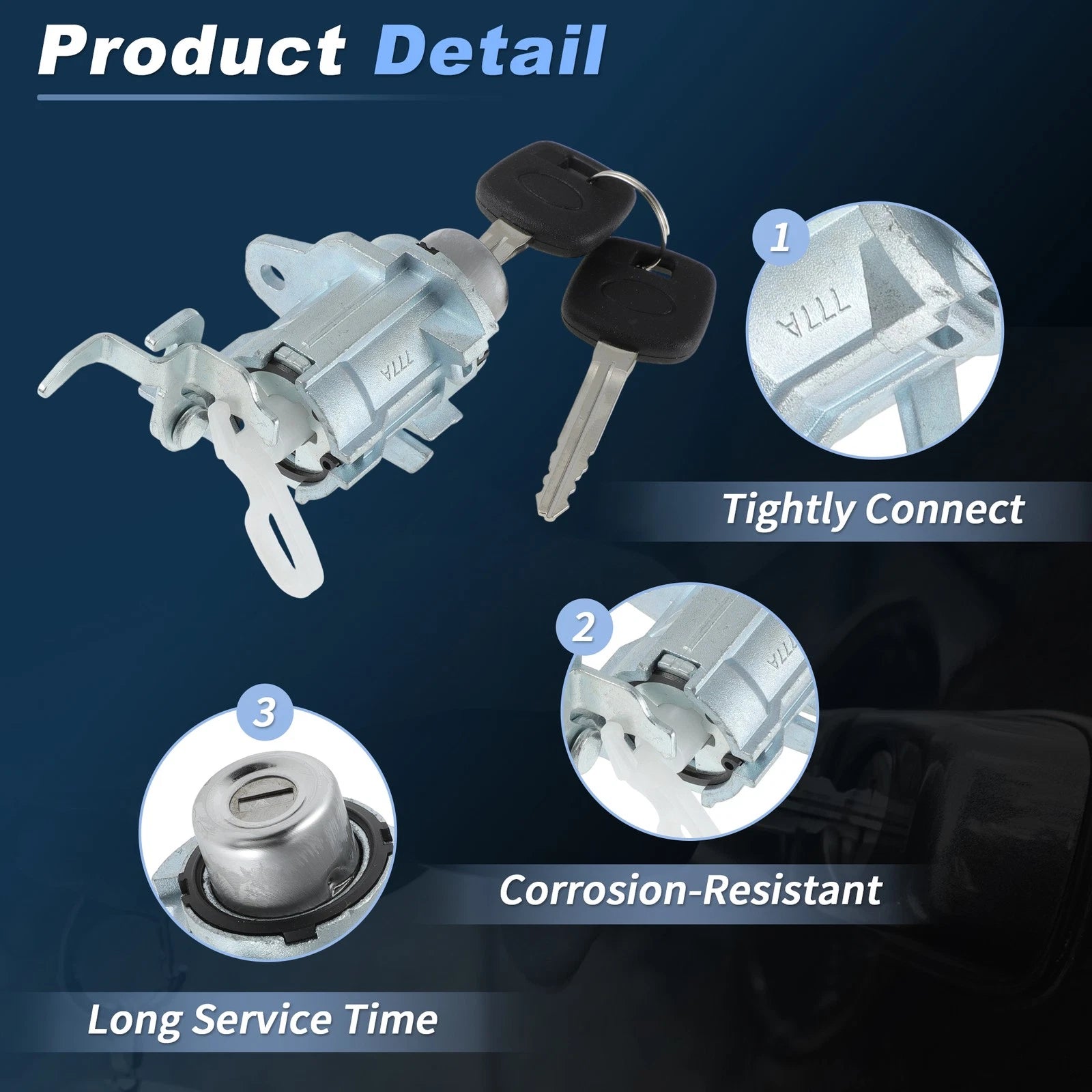 Trunk Door Lock Cylinder Kit with Keys for Toyota Yaris (2007–2011) No.6905552450