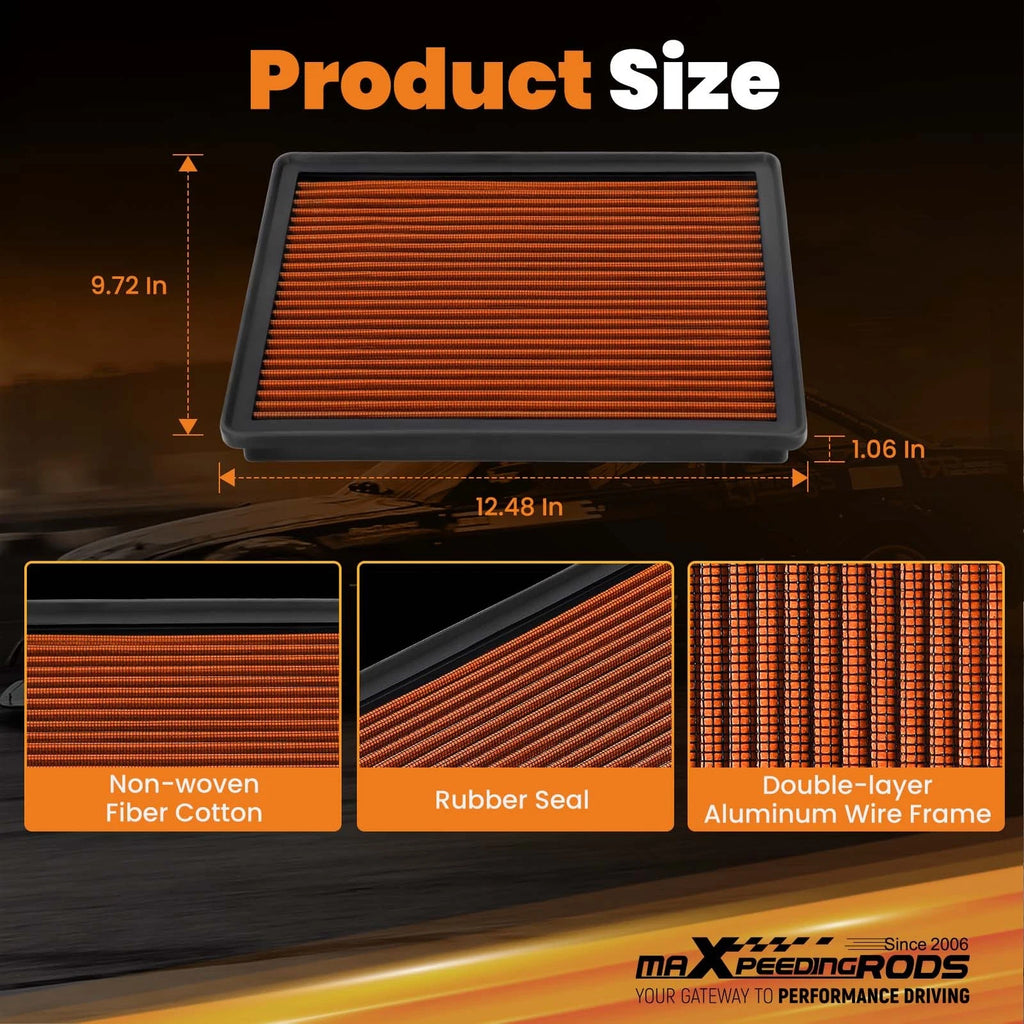 Drop In Engine Air Filter for Silverado Sierra 1500 5.3L (1999–2018) 19166109