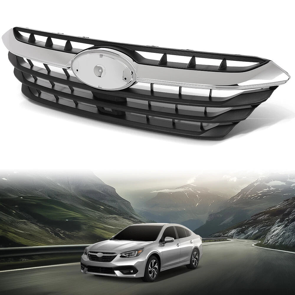 Front Bumper Upper Grille for Subaru Legacy (2020–2022) Black Chrome