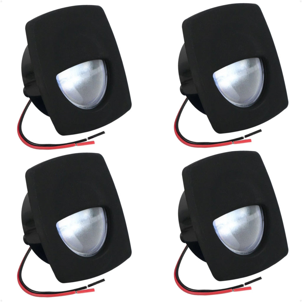 2X 2-1/4-Inch Square Companion Light for - Cool White LED, Black Housing