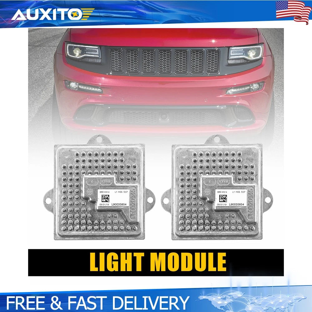 2X Front Headlight Module Control L90020945 for Jeep Grand Cherokee (2014–2020)