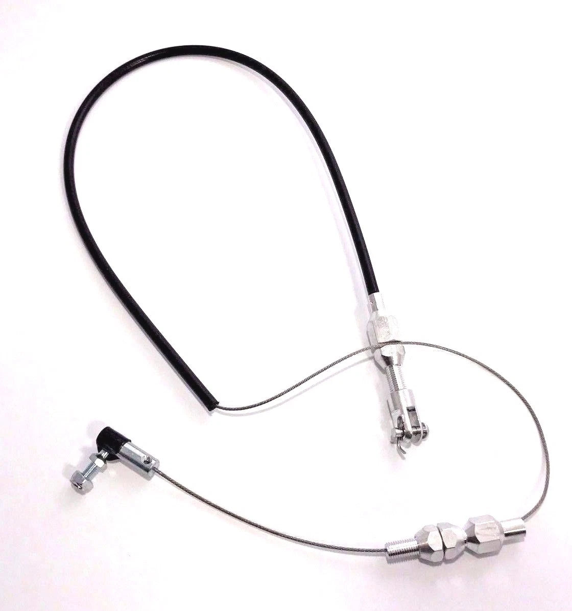 Throttle Cable Stainless 24 in Black Housing for Chevy 350 302 SBC SBF (1968–1974)