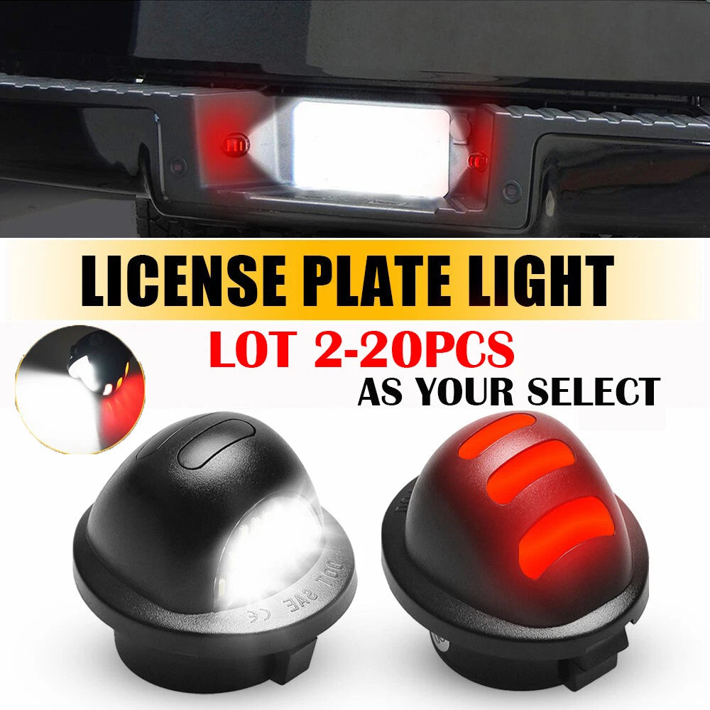 2X LED Rear License Plate Light for Ford F150 F250 F350