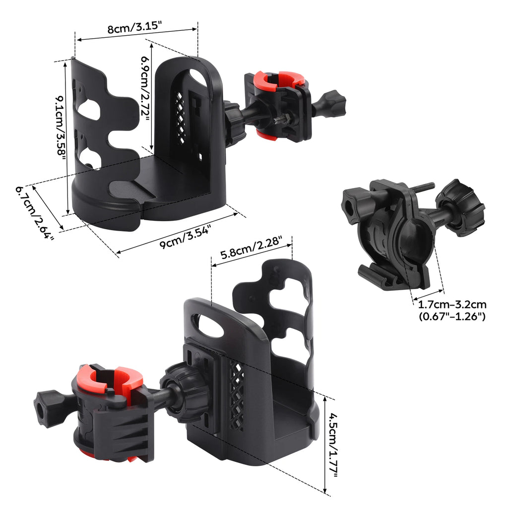 Adjustable Handlebar Drink Cup Holder for Motorcycle Bicycle (Universal)